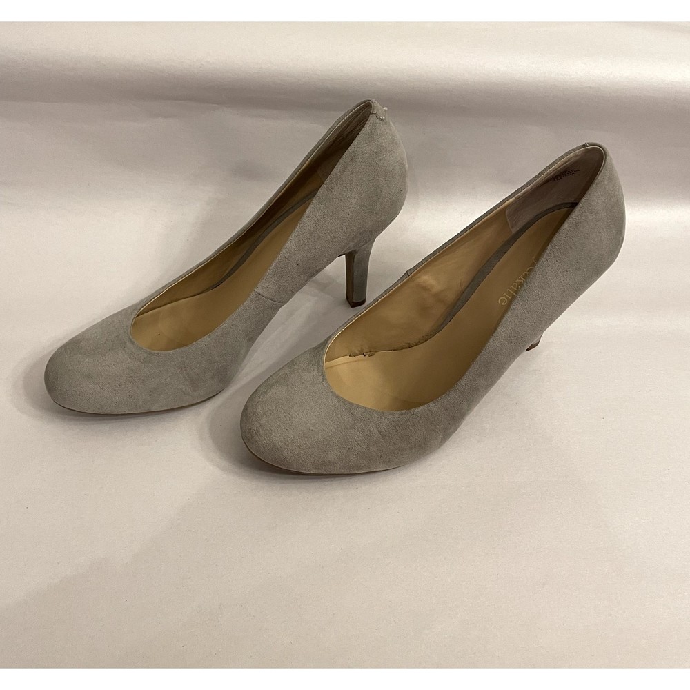 Kelly & Katie Women's Isabel KK High Heels Faux Suede Pumps  Gray Size 9